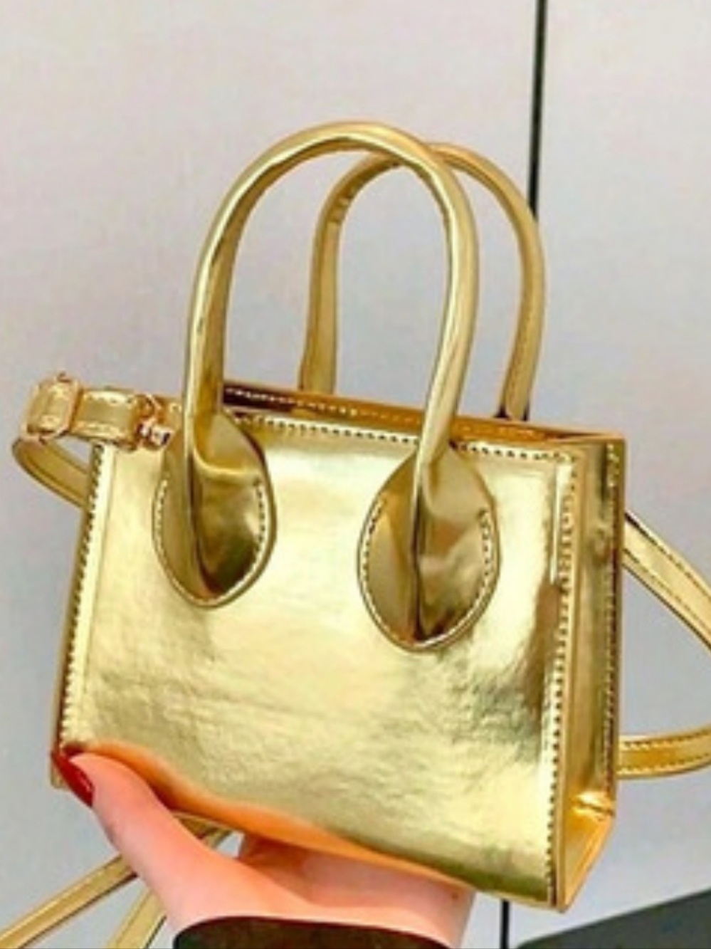 Metallic Gold Shoulder Bag